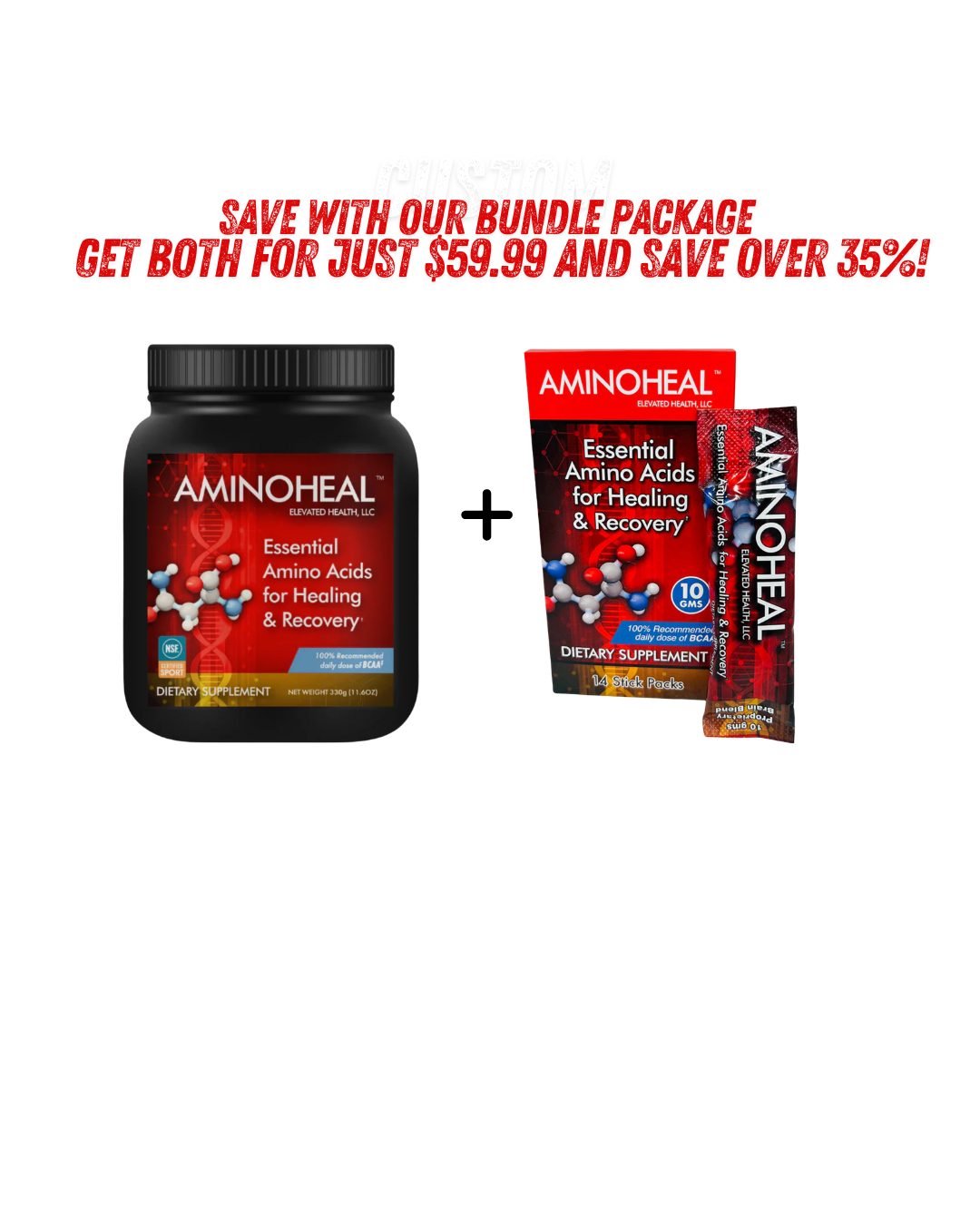 Bundle Pack : BCAA Tub with Travel Pack bundle